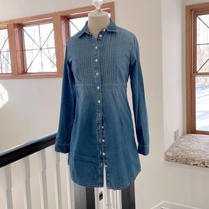 Boden Chambray Tunic-length blouse. Sz 4